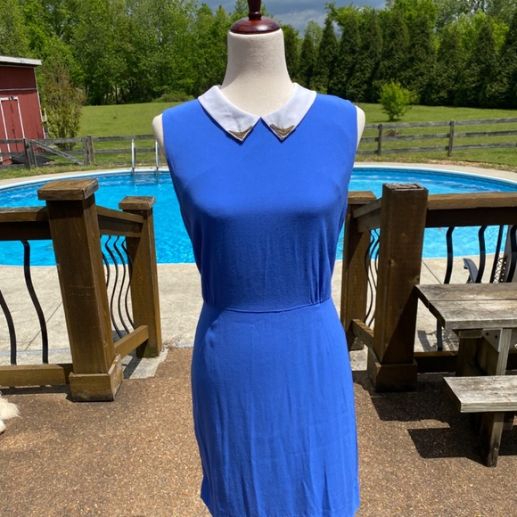 Sandro Dress, Blue, Designer Size 3 - Picture 4 of 15